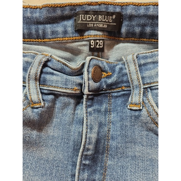 JUDY BLUE‎ Skinny Fit Distressed Stretch Jeans Women's Size 9/29 Raw Hem - Picture 5 of 12